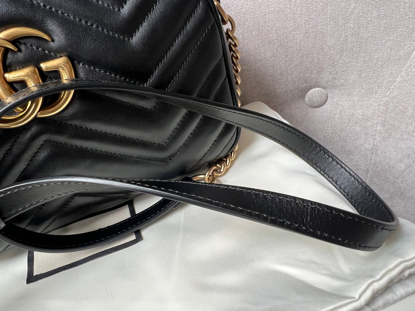 Gucci GG Black Marmont Small Shoulder Bag