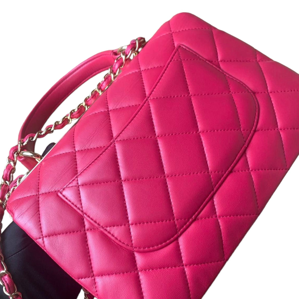 Small Trendy CC Flap Lambskin Pink GHW