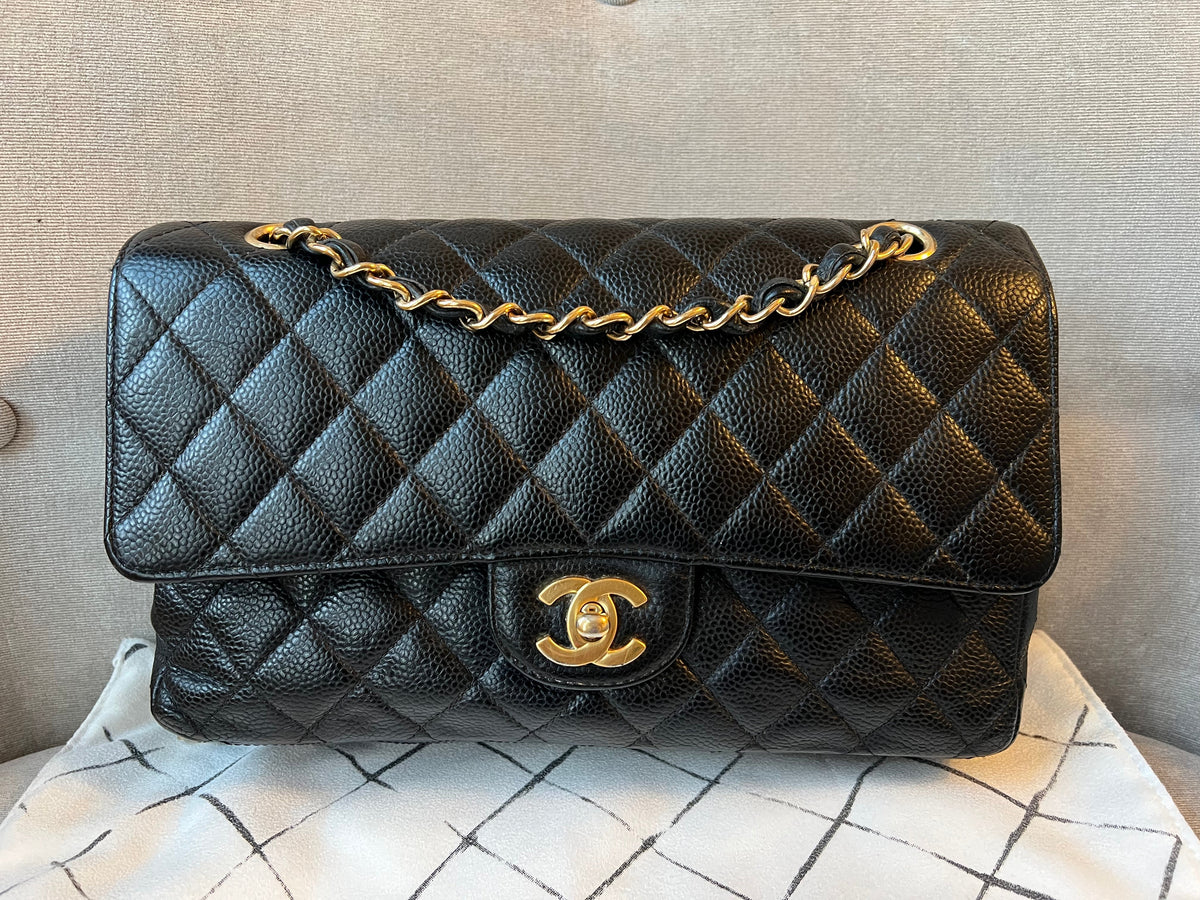 Chanel Medium Classic Flap in Black Caviar