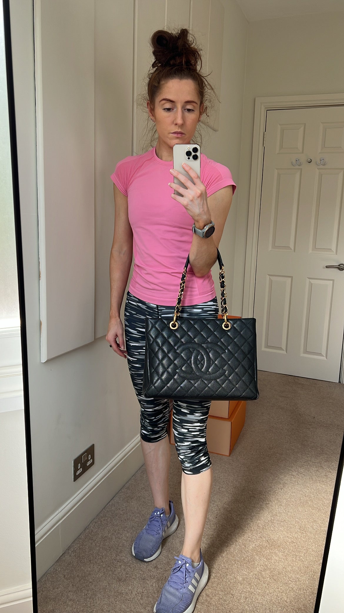 Chanel Black Caviar Grand Shopper Tote Gold Hardware