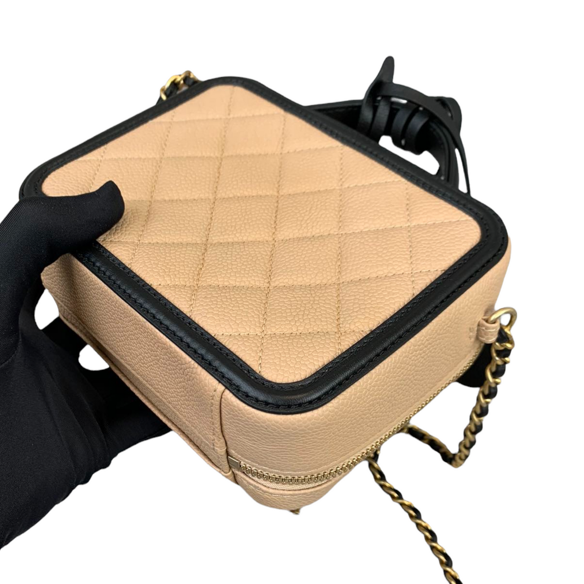 Filigree Vanity Caviar Small Beige/Black GHW