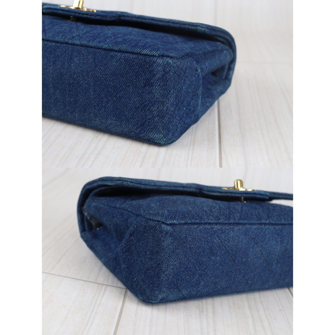 Rank AB ｜ CHANEL Denim Matrasse Double Flap 23 Shoulder Bag ｜V23061301
