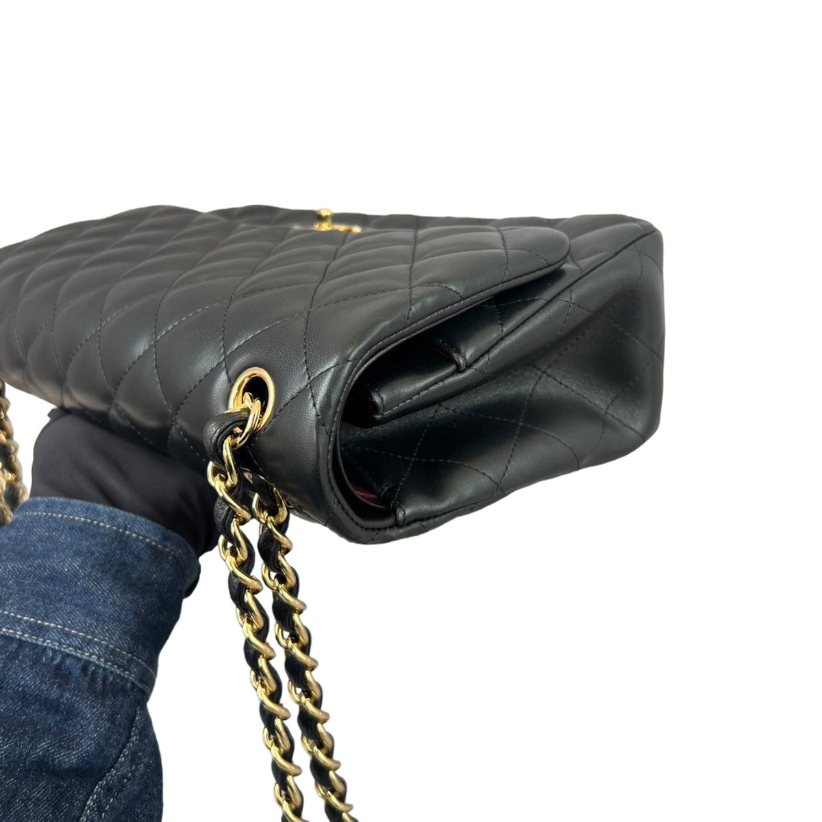 Classic Double Flap Jumbo Lambskin Black GHW