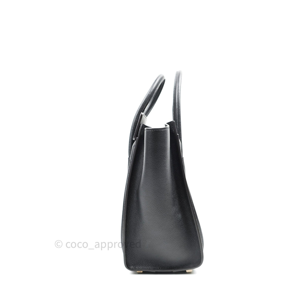 Celine Black Grained Calfskin Leather Micro Luggage Bag