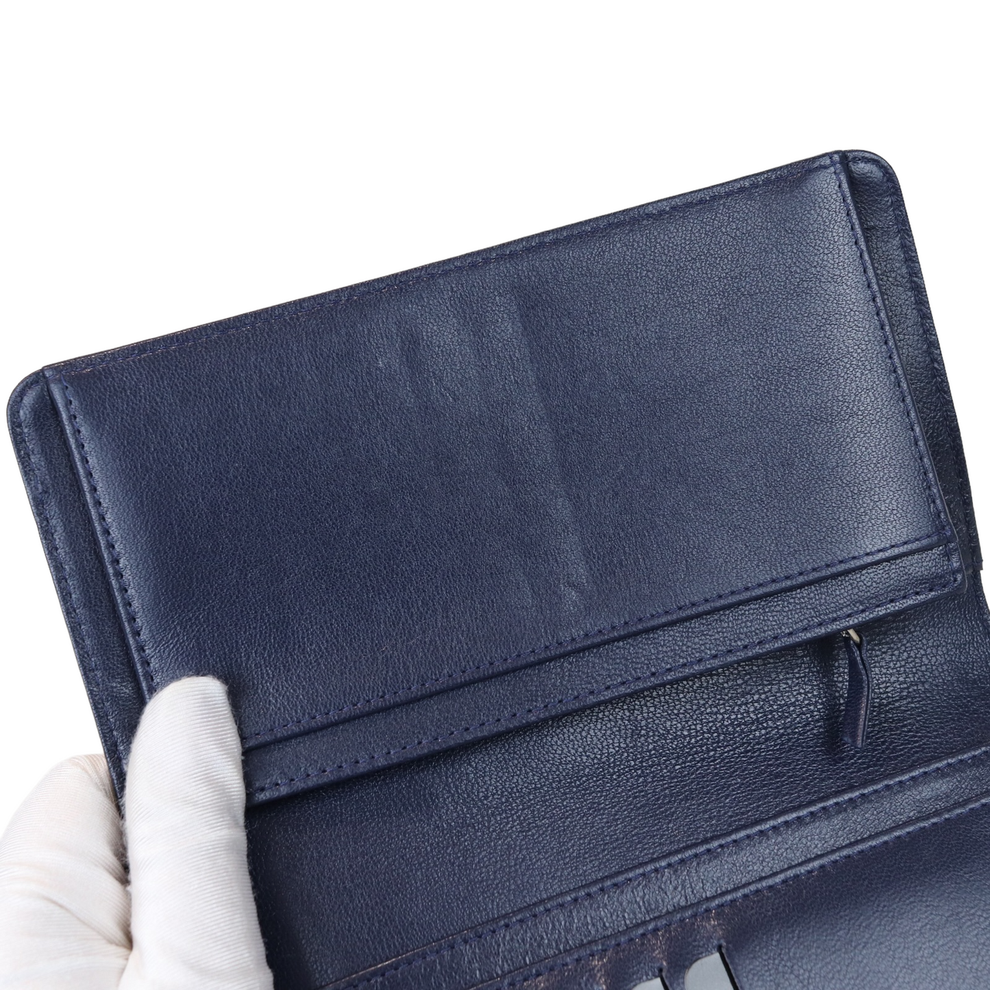 Mademoiselle Quilted Wallet Blue GHW