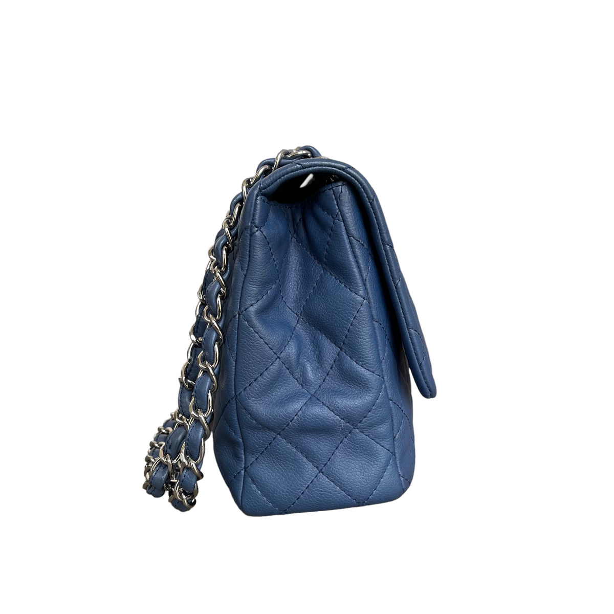 Single Flap Jumbo Washed Caviar Blue SHW