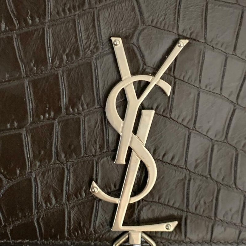 Monogram Kate Tassel Embossed Leather Brown RHW
