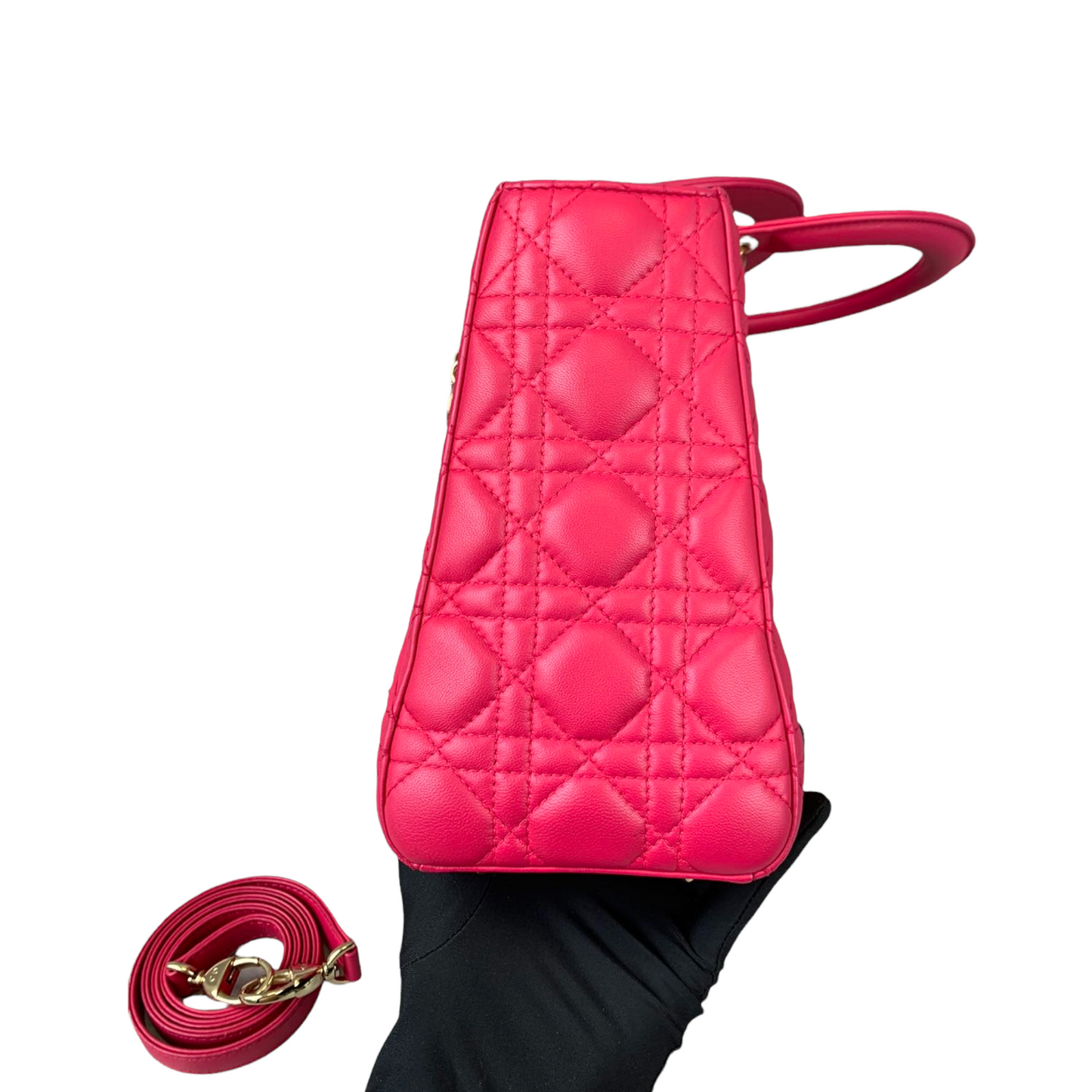 Medium Lady Dior Lambskin Pink GHW