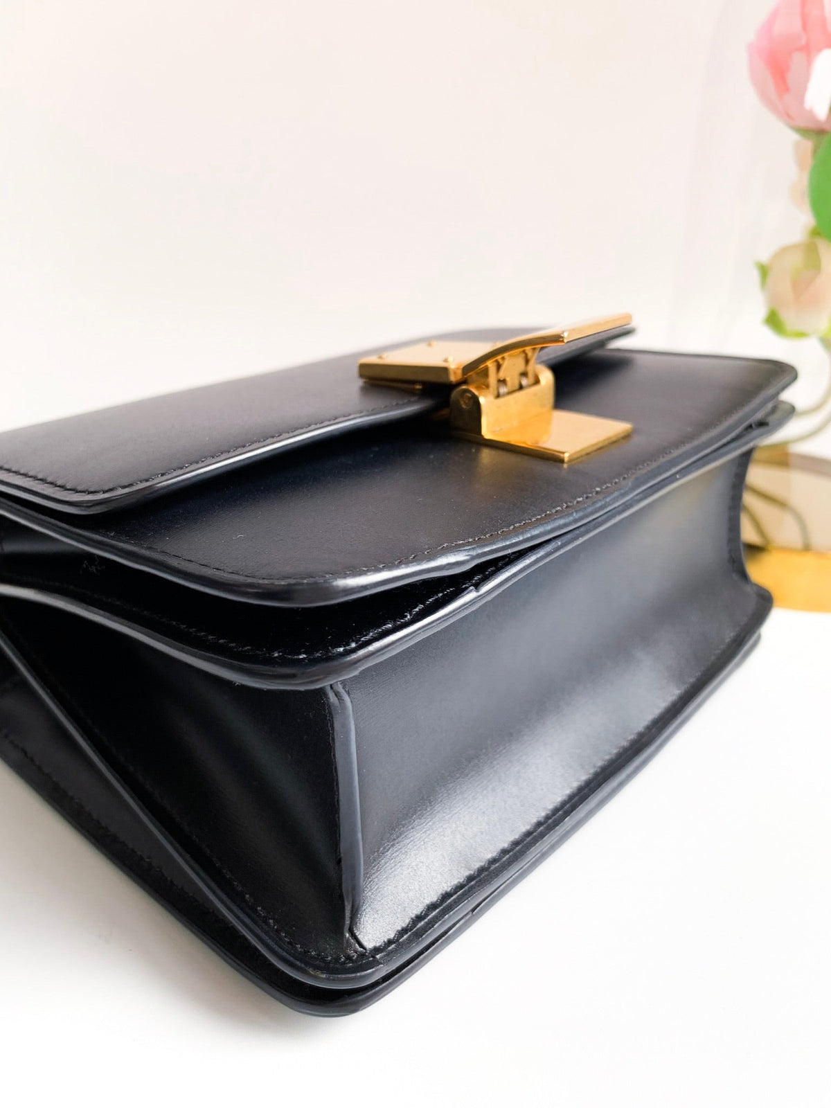 Celine Small Black Calfskin Box Bag⁣ ⁣⁣⁣⁣⁣⁣⁣⁣⁣⁣