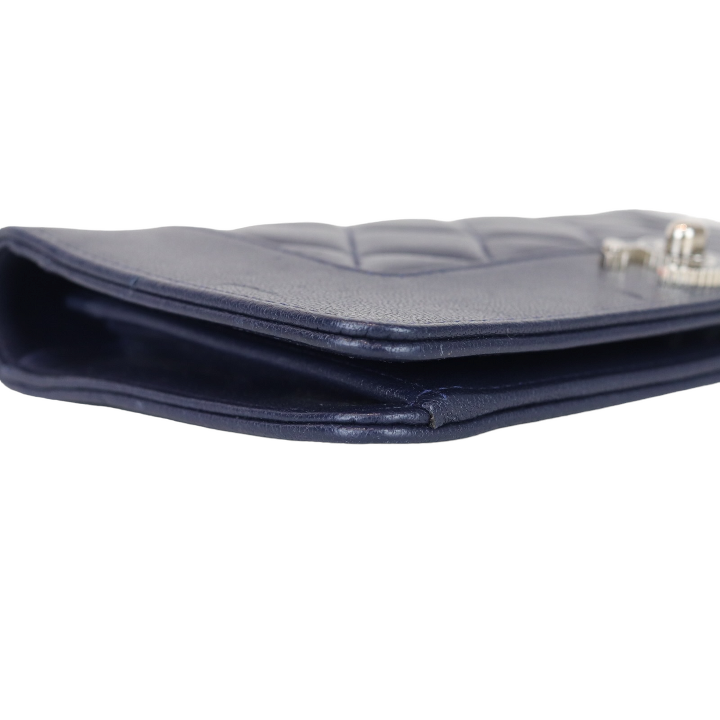 Mademoiselle Quilted Wallet Blue GHW