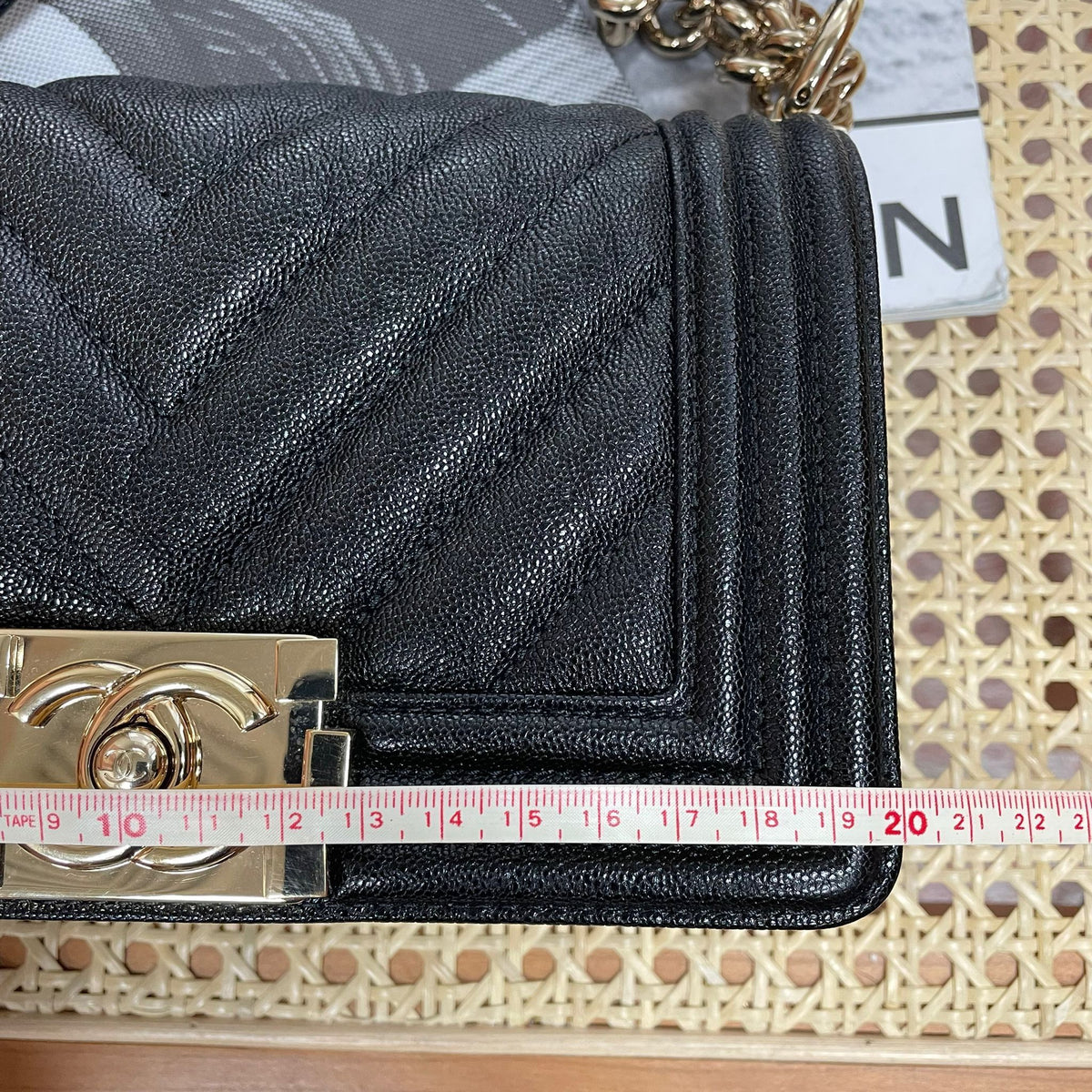 Small Le Boy Caviar Black GHW