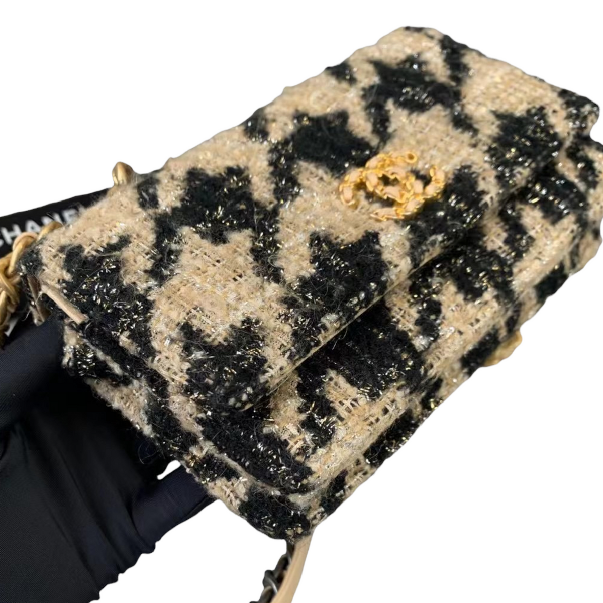 19 Houndstooth Tweed WOC with Coin Purse MHW
