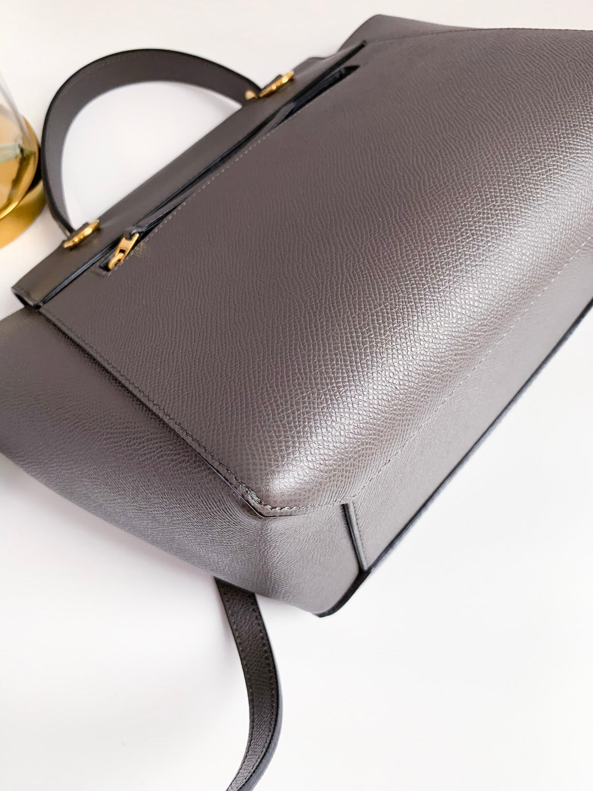 Celine Baby Grained Calfskin Micro Belt Bag Grey