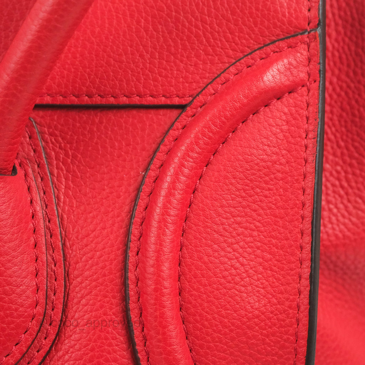 Celine Mini Luggage Bag Red Calfskin