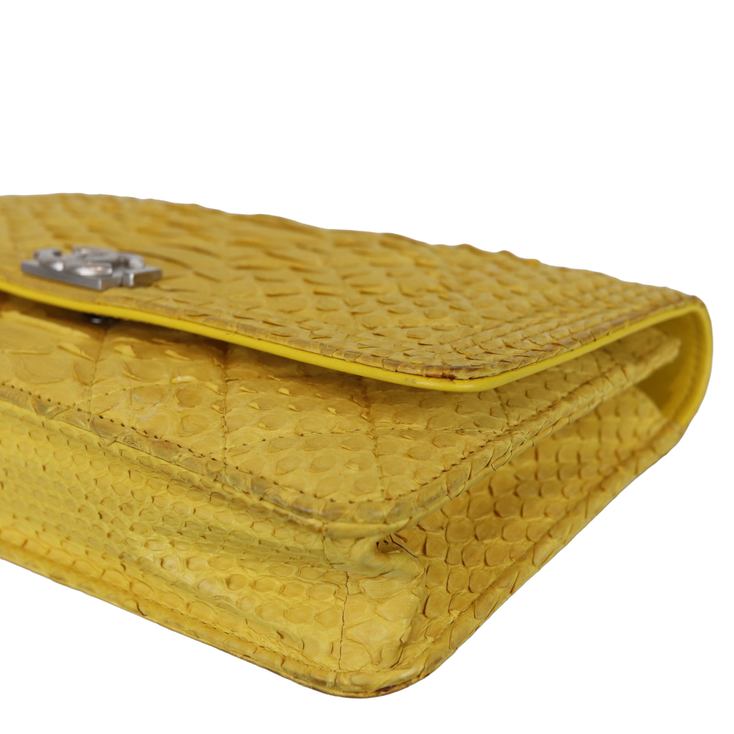 Python Leather Boy Wallet on Chain WOC Yellow SHW