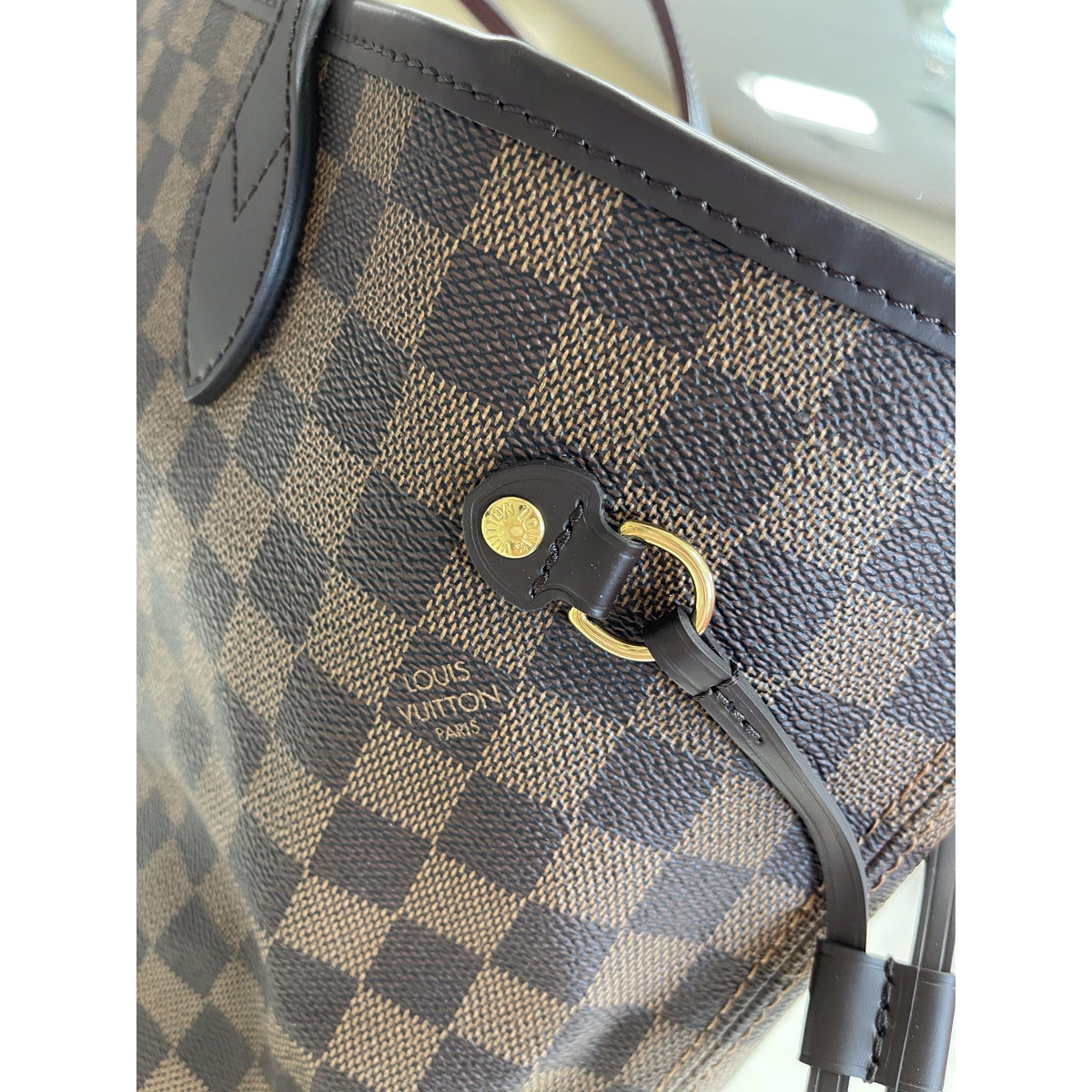 Louis Vuitton Neverfull MM in Damier Ebene Rose Ballerine
