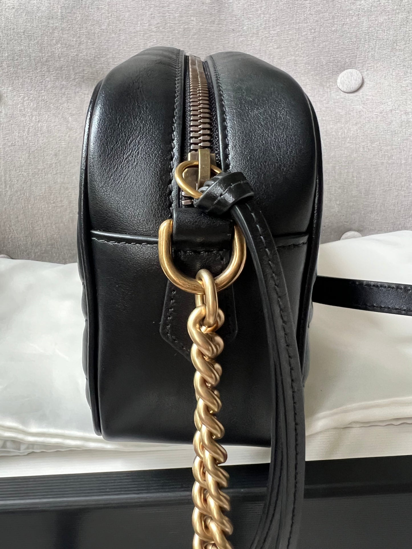 Gucci GG Black Marmont Small Shoulder Bag