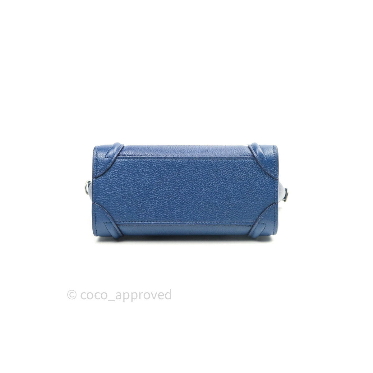 Celine Nano Luggage in Dark Indigo Drummed Calfskin