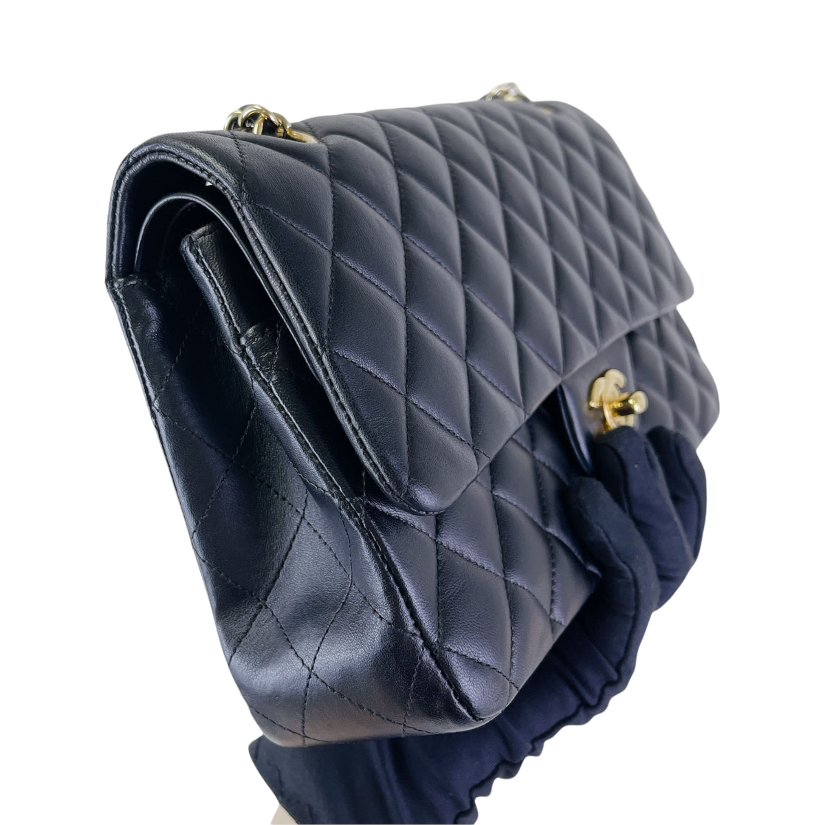 Classic Flap Medium Lambskin Black GHW