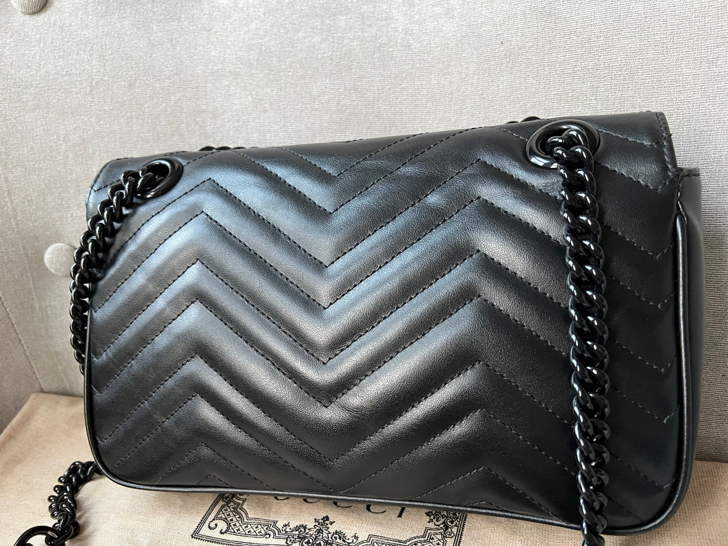 Gucci GG Black Marmont Small Shoulder Bag (RRP £1800)