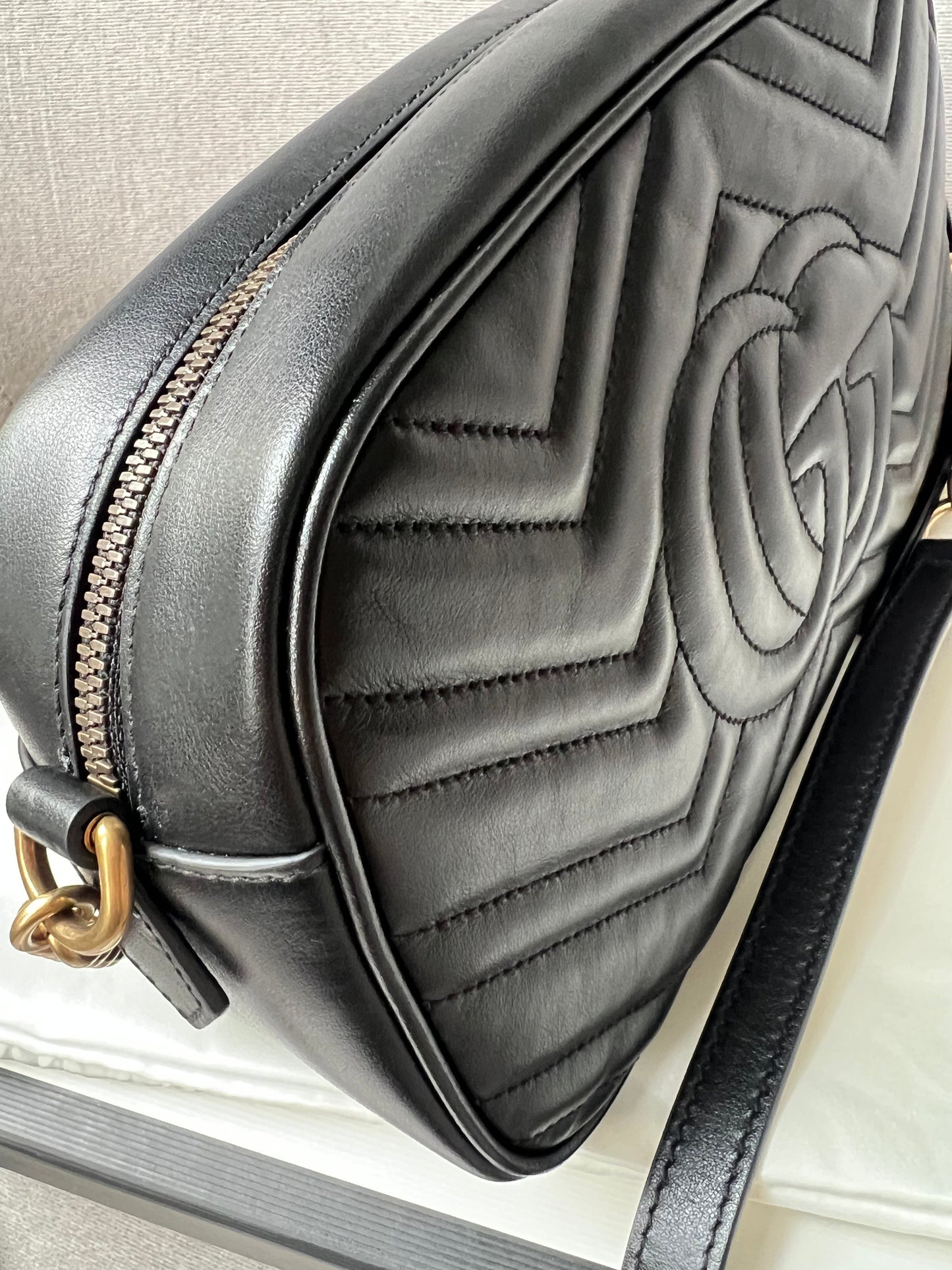 Gucci GG Black Marmont Small Shoulder Bag