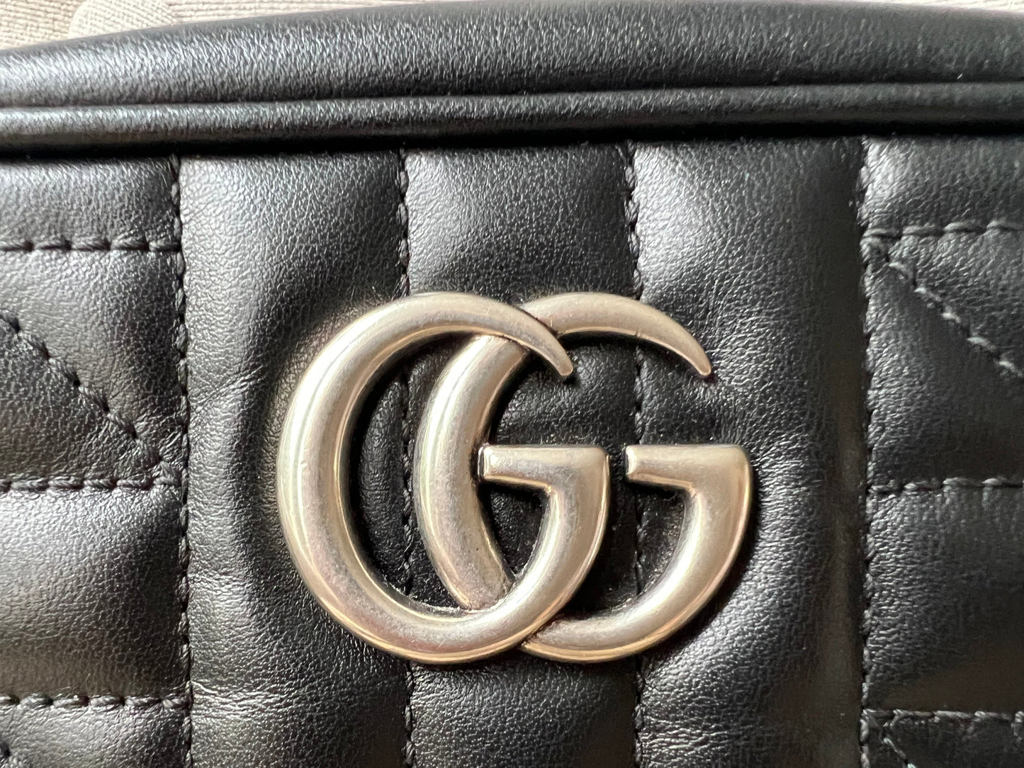 Gucci GG Black Aria Marmont Mini Shoulder Bag