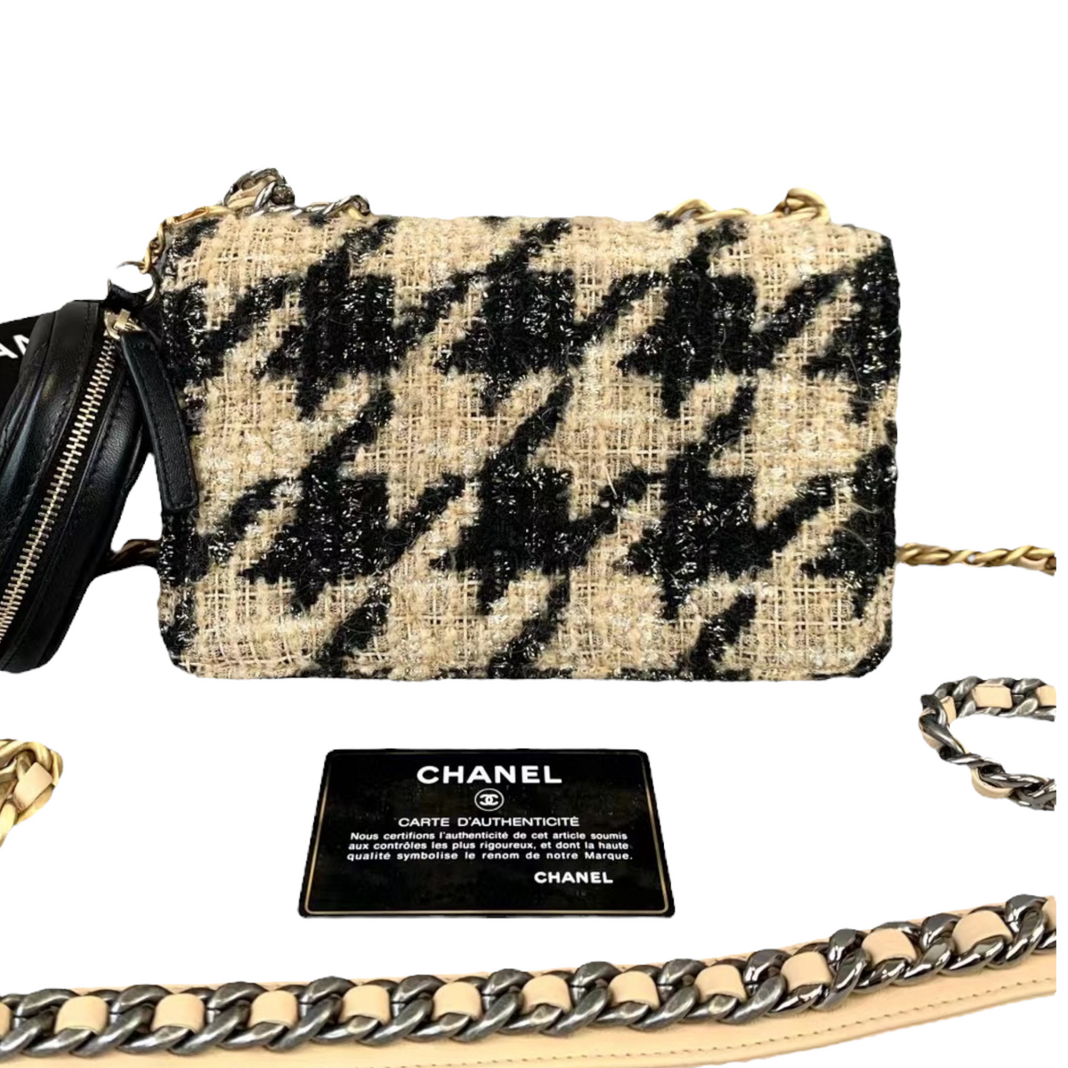 19 Houndstooth Tweed WOC with Coin Purse MHW