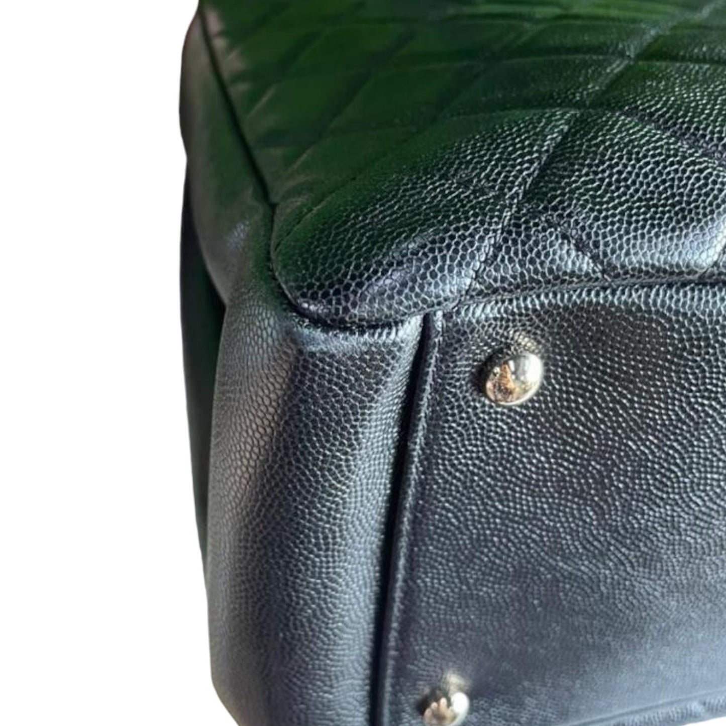 Business Affinity Shopping Tote Caviar Black GHW