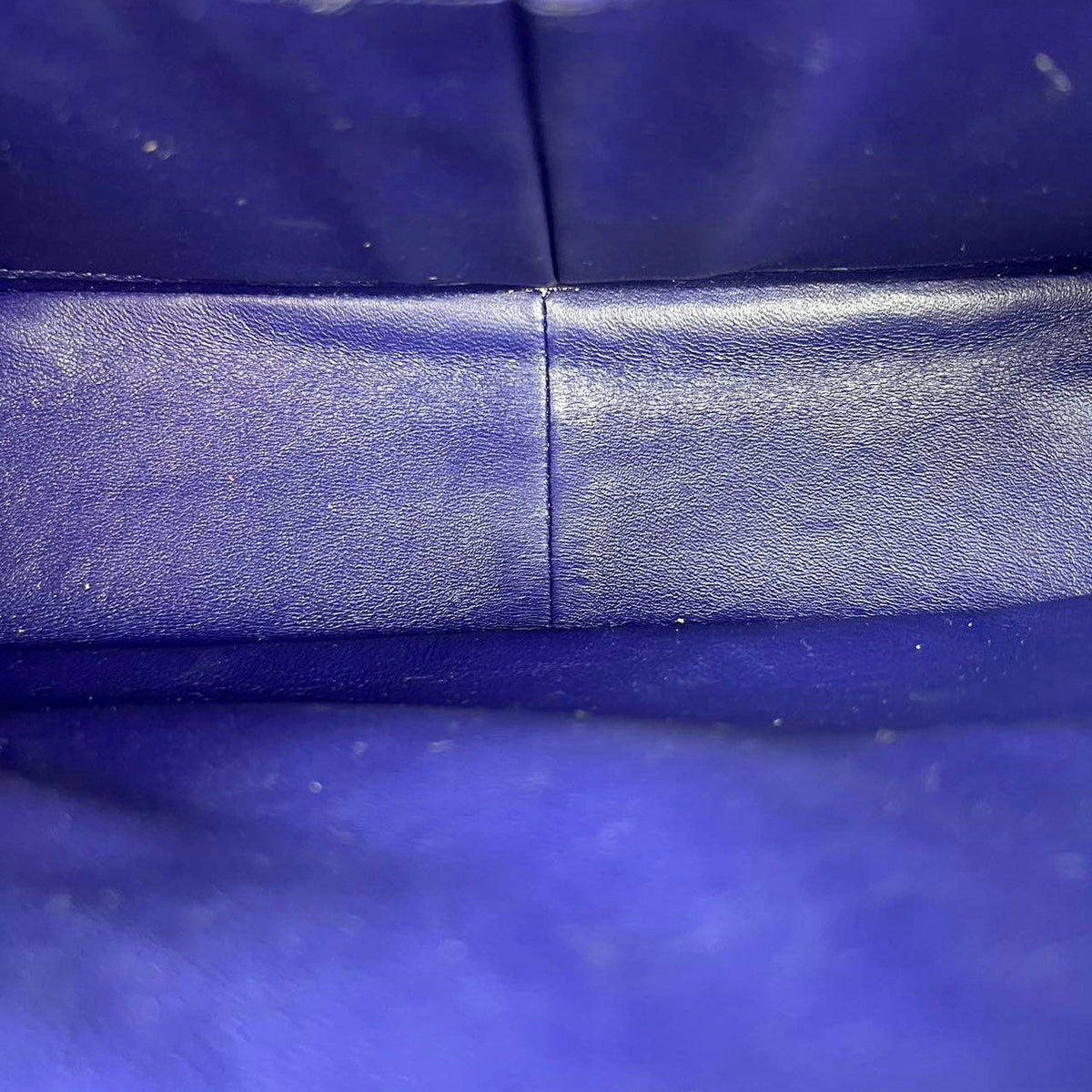Classic Double Flap Lambskin Chevron Jumbo Blue GHW