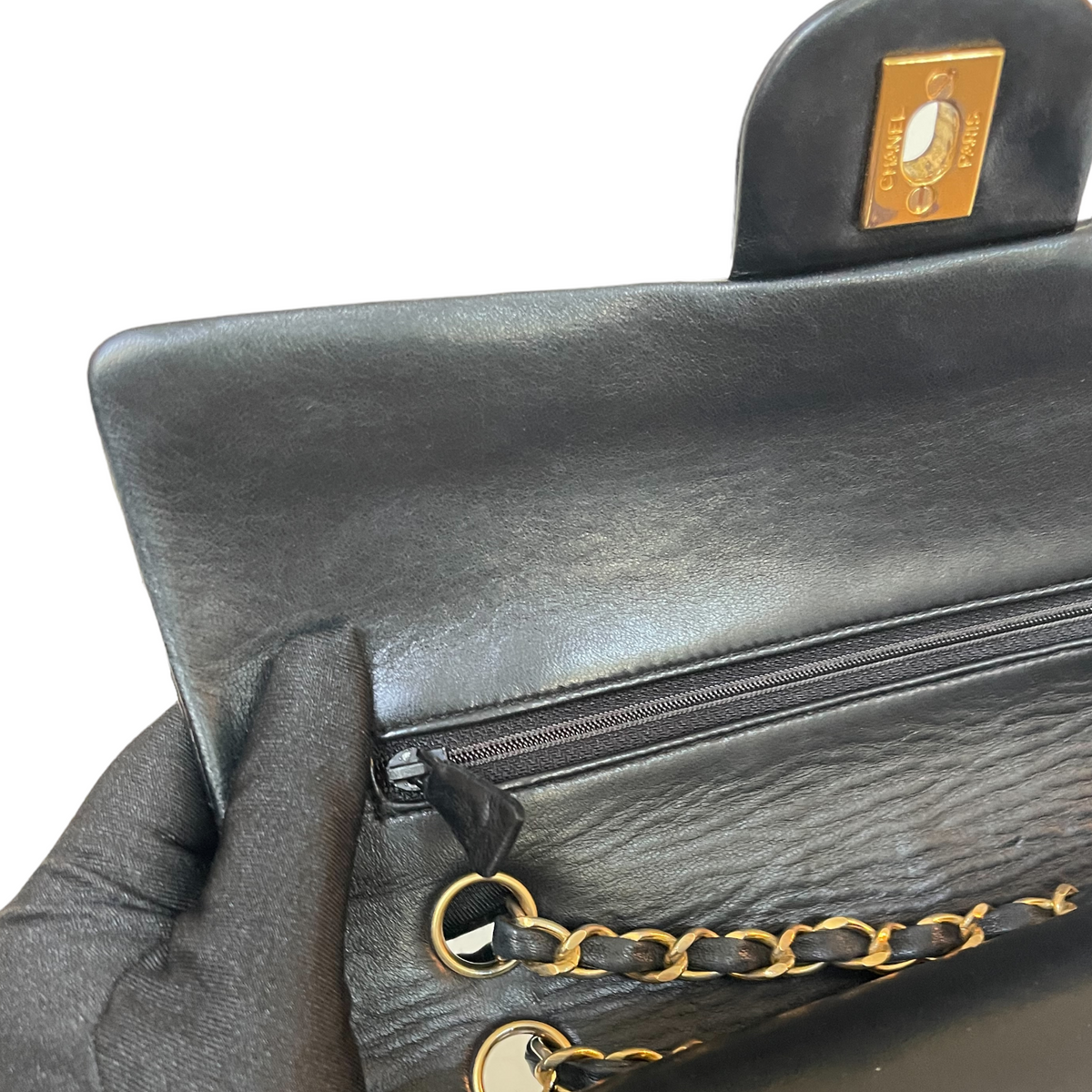 Vintage Classic Flap Medium Lambskin Black GHW