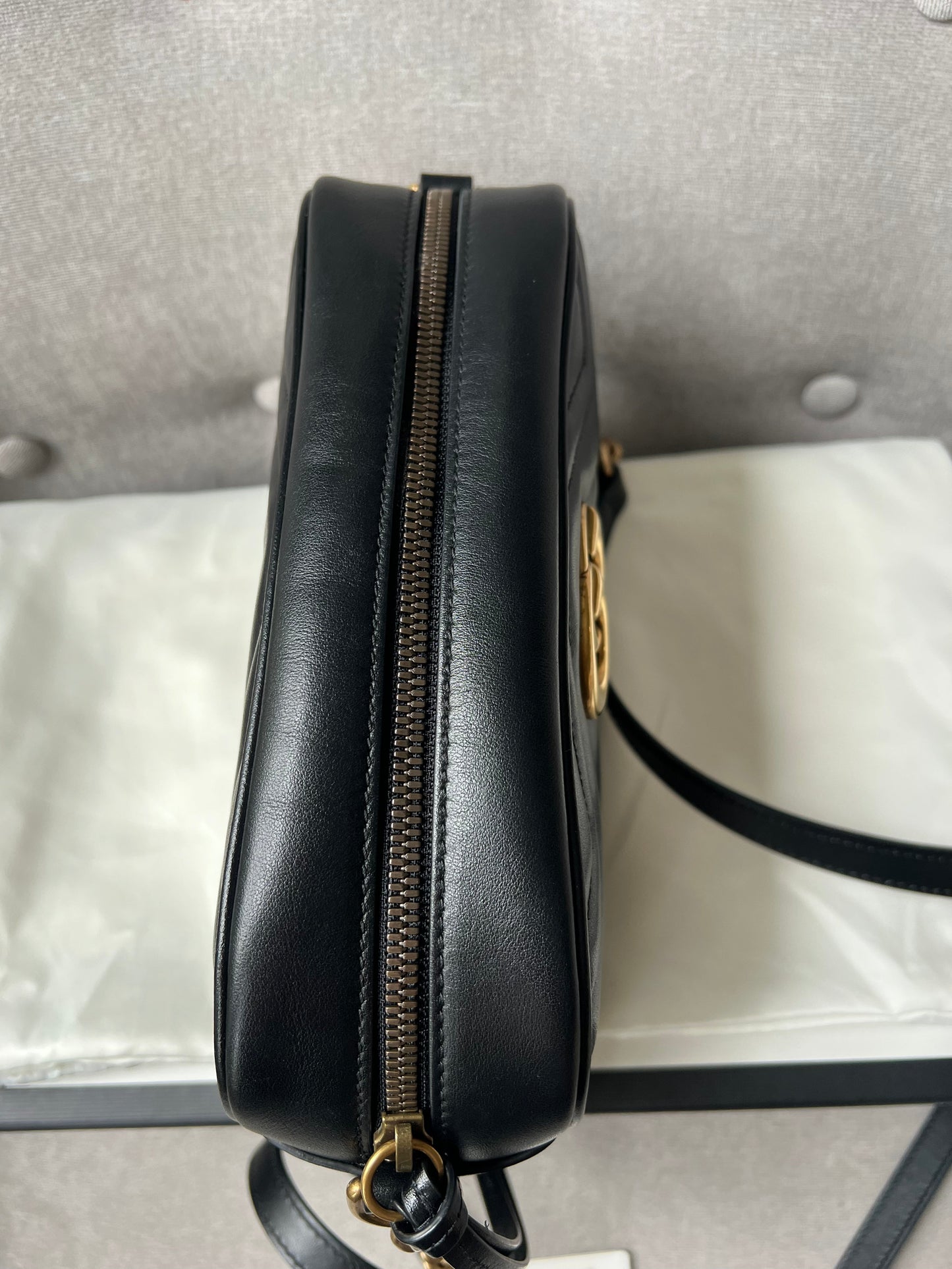 Gucci GG Black Marmont Small Shoulder Bag