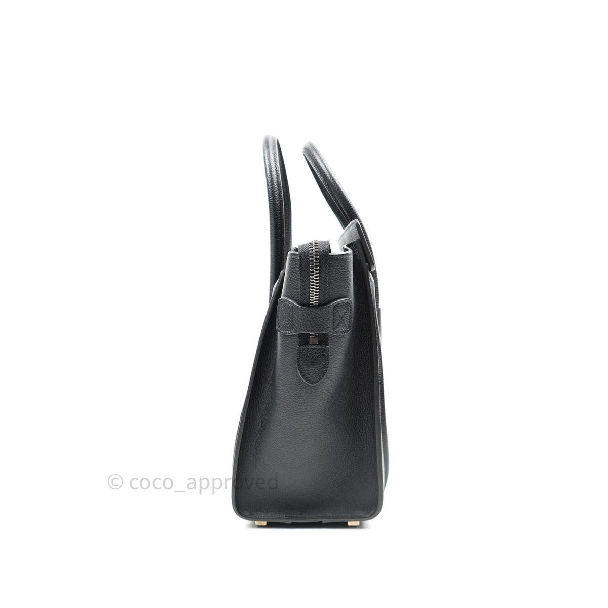 Celine Black Grained Calfskin Leather Micro Luggage Bag
