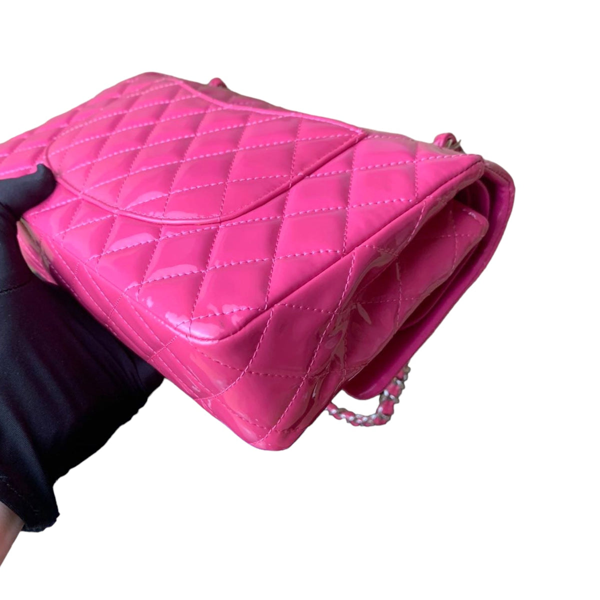 Classic Flap Medium Patent Pink SHW