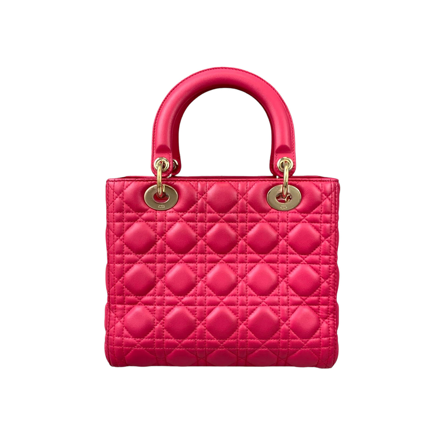 Medium Lady Dior Lambskin Pink GHW