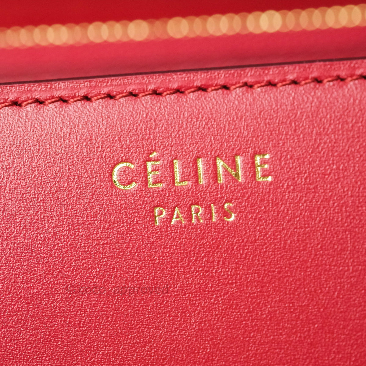 Celine Box Calfskin Medium Classic Box Flap Red