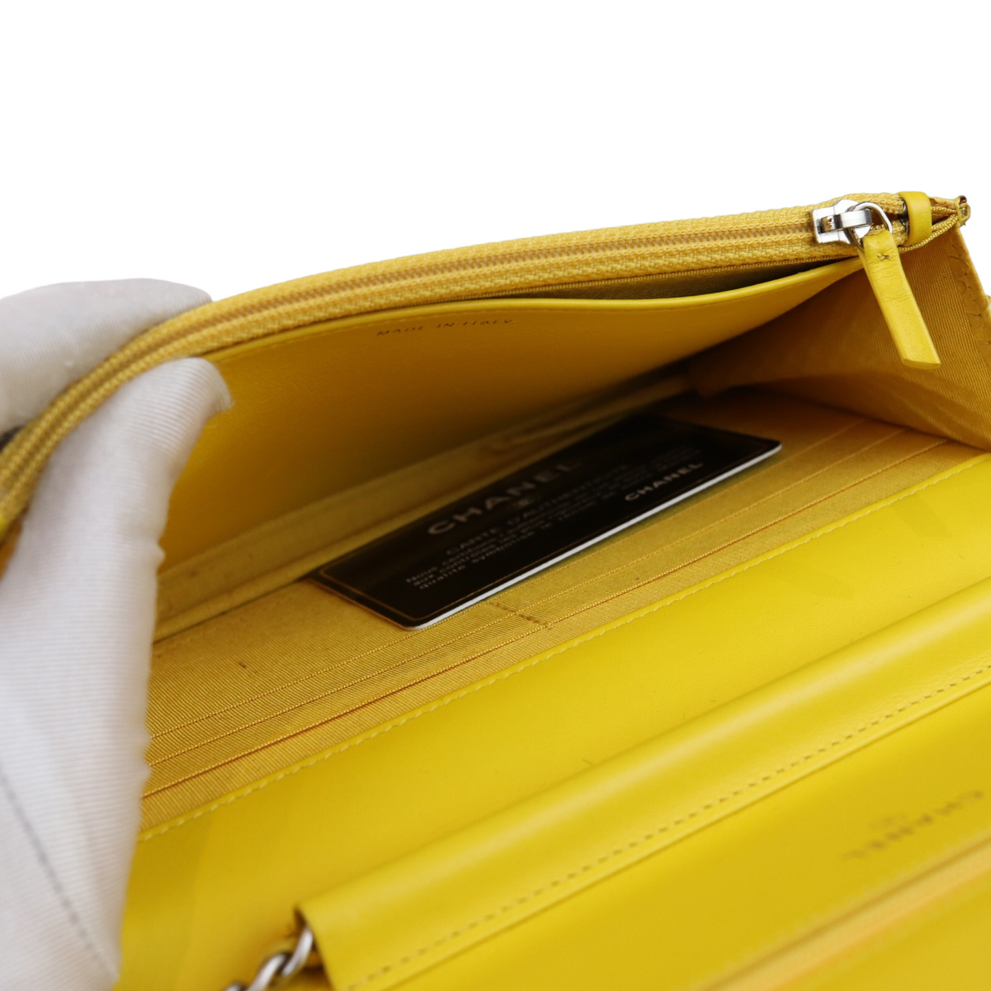 Python Leather Boy Wallet on Chain WOC Yellow SHW