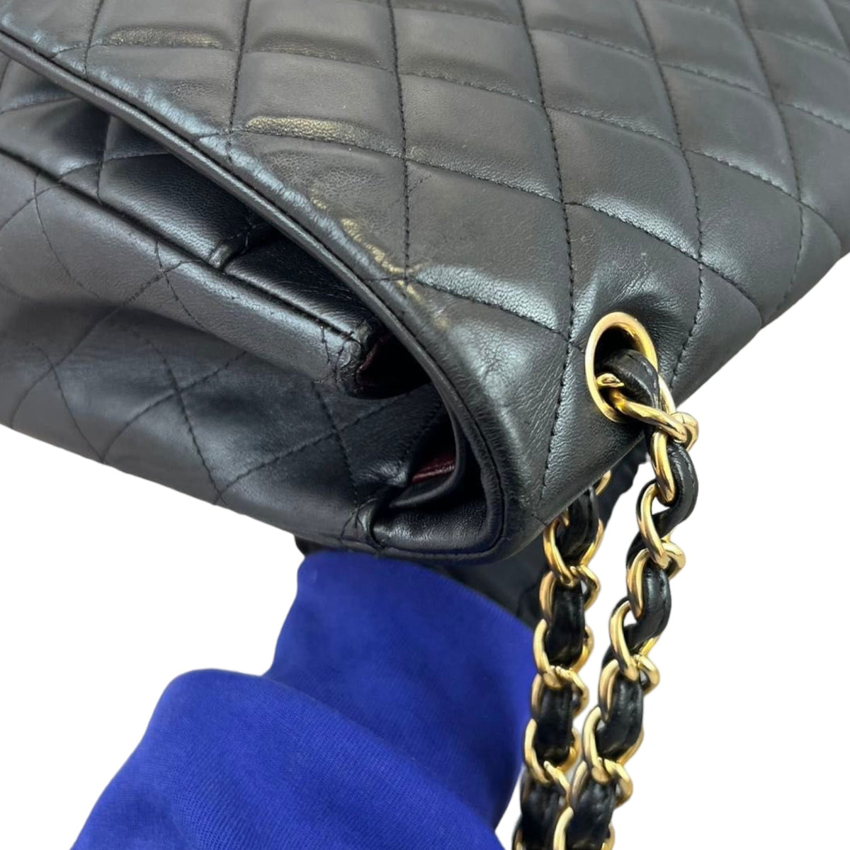 Double Flap Maxi Lambskin Black GHW