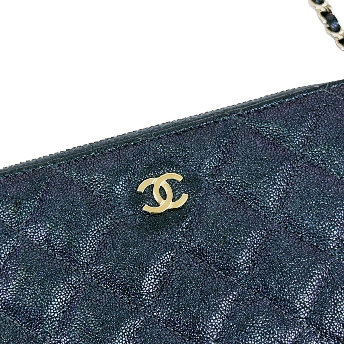 Double Zip WOC Iridescent Black
