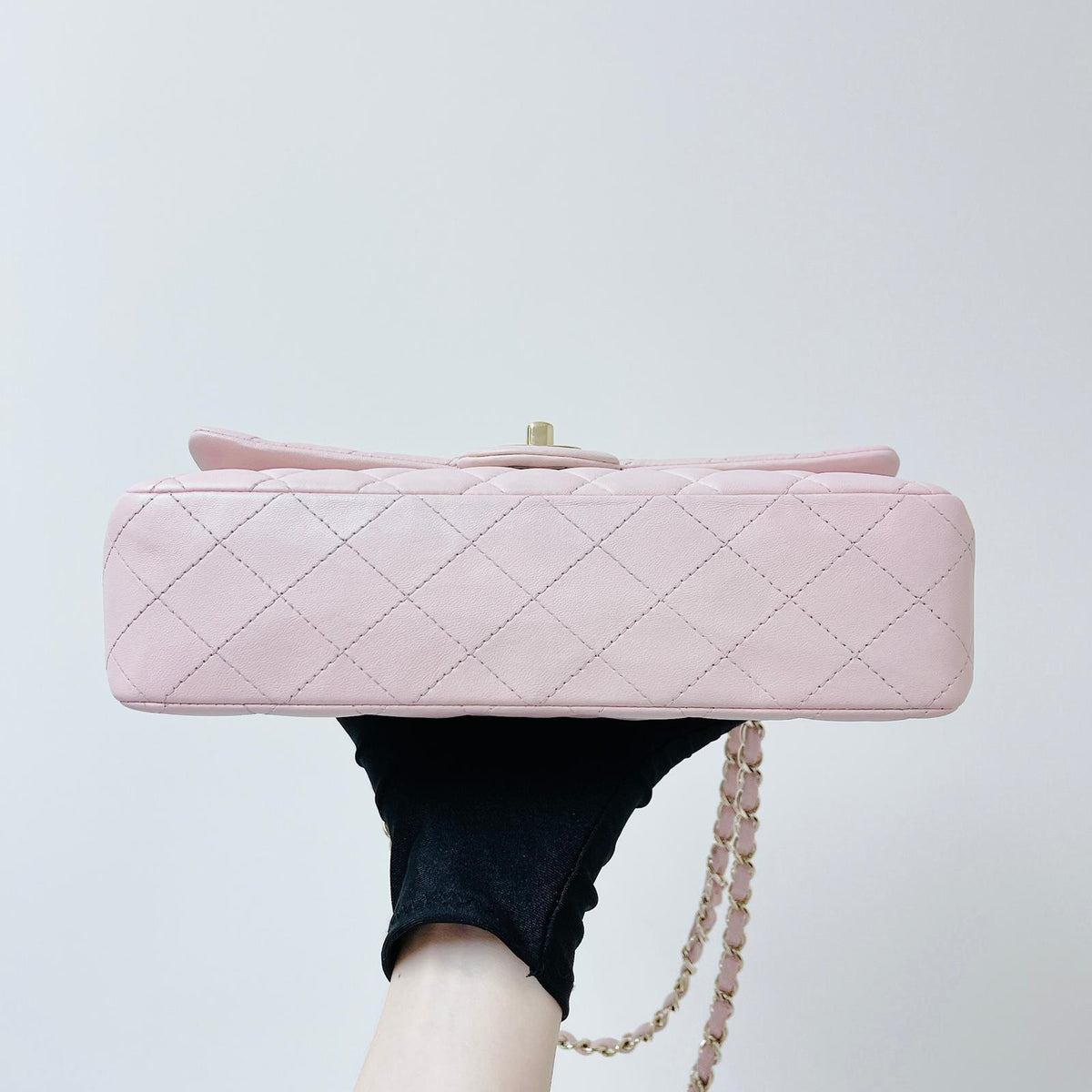 Classic Double Flap Medium Pink lambskin GHW