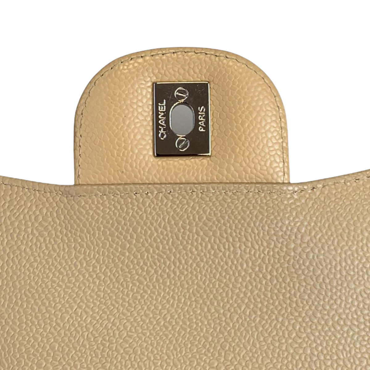 Classic Flap Jumbo Caviar Beige SHW