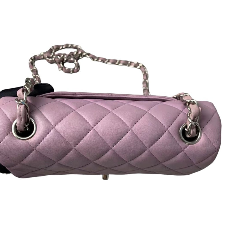 Rectangle Mini Lambskin Purple SHW