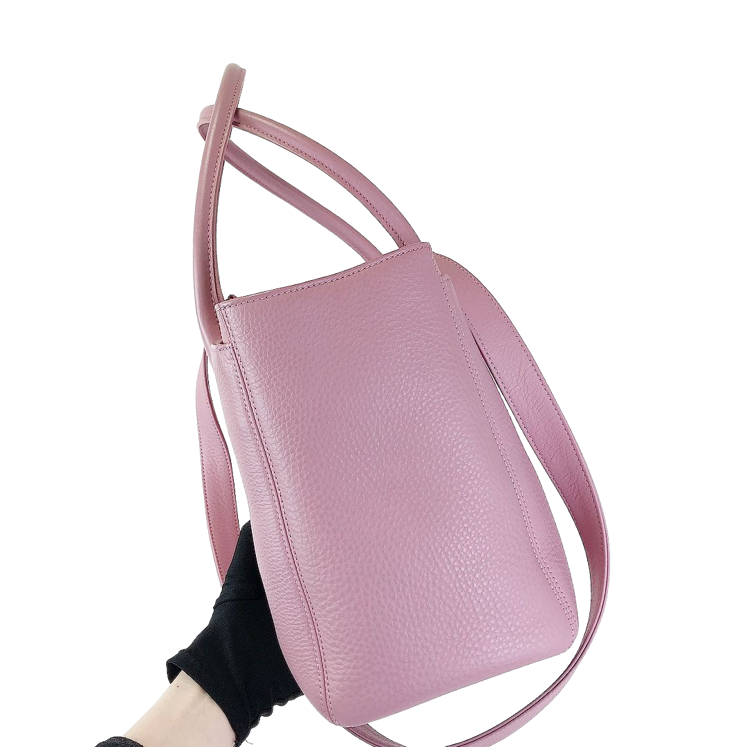 Executive Cerf Tote Grained Pink SHW