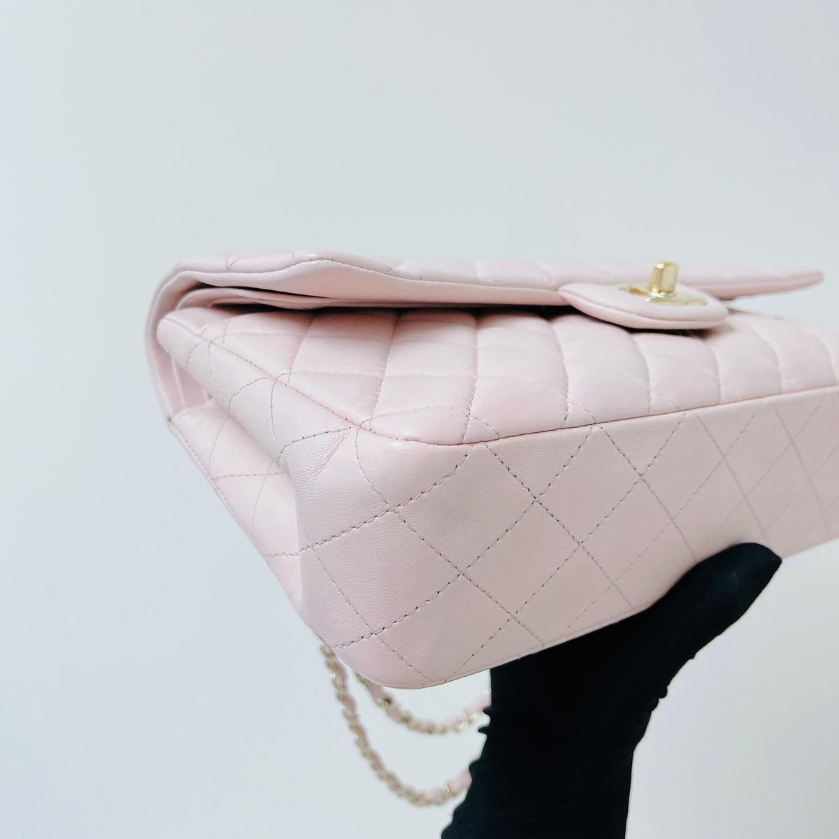 Classic Double Flap Medium Pink lambskin GHW