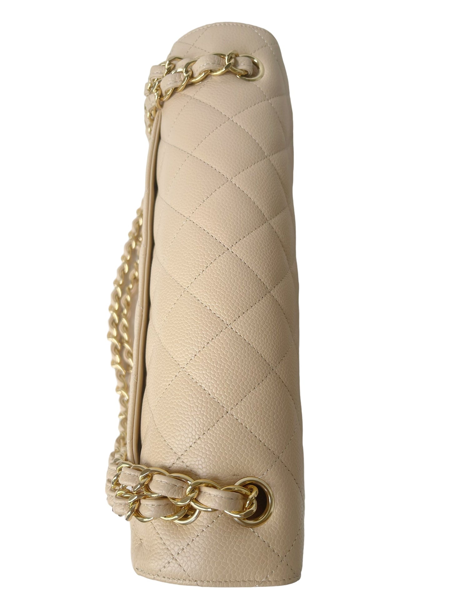 Chanel Jumbo Double Flap Beige Caviar Gold Hardware⁣⁣