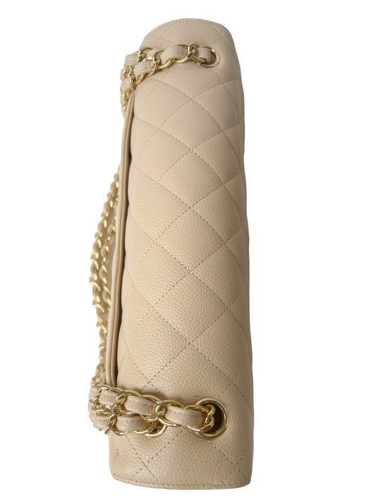 Chanel Jumbo Double Flap Beige Caviar Gold Hardware⁣⁣