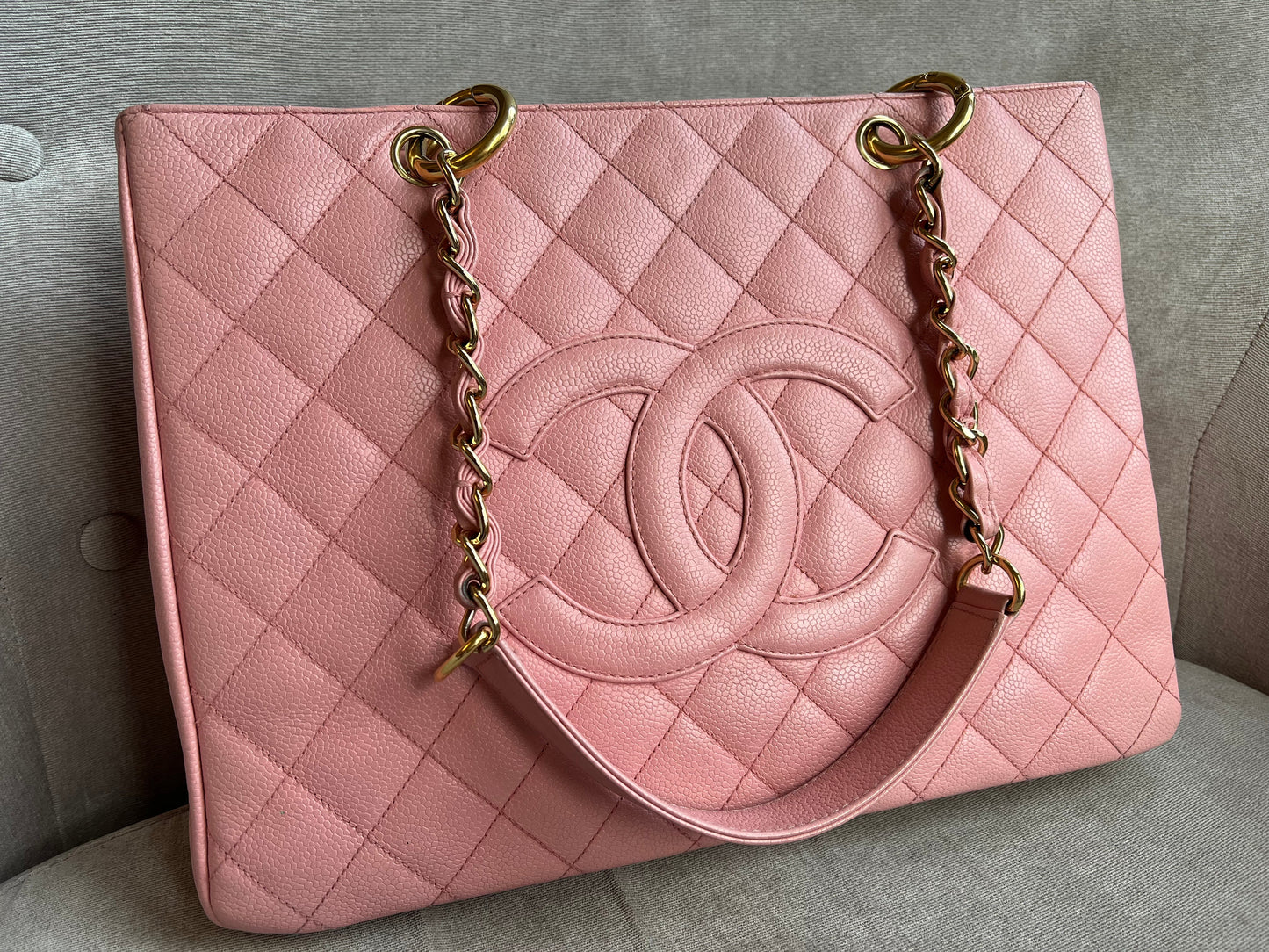 Chanel Pink Caviar Grand Shopper Tote