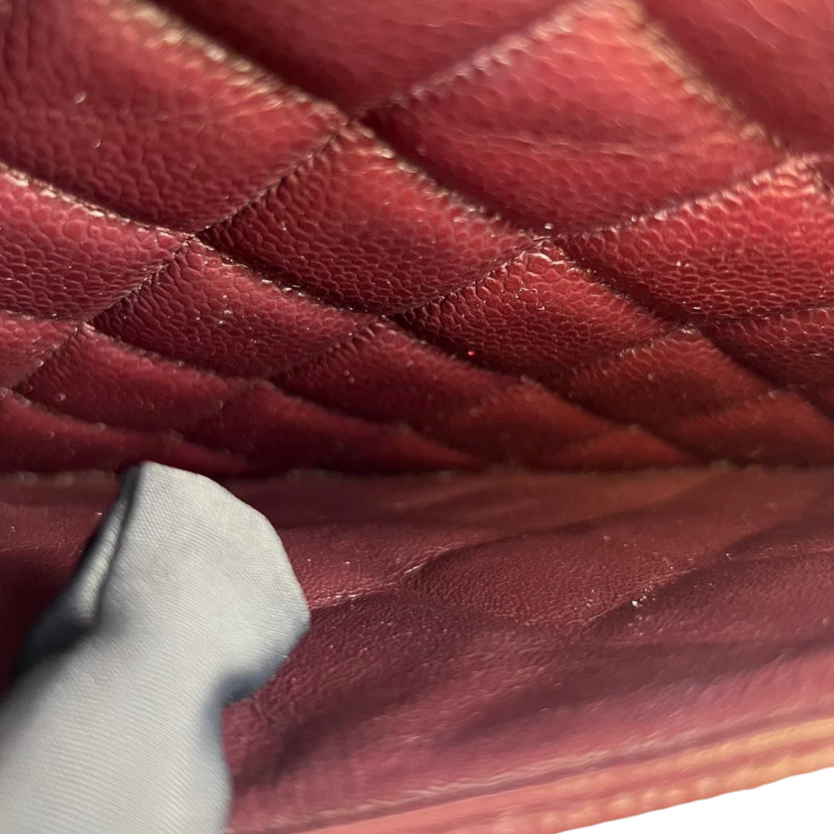 Double Flap Maxi Caviar Burgundy GHW
