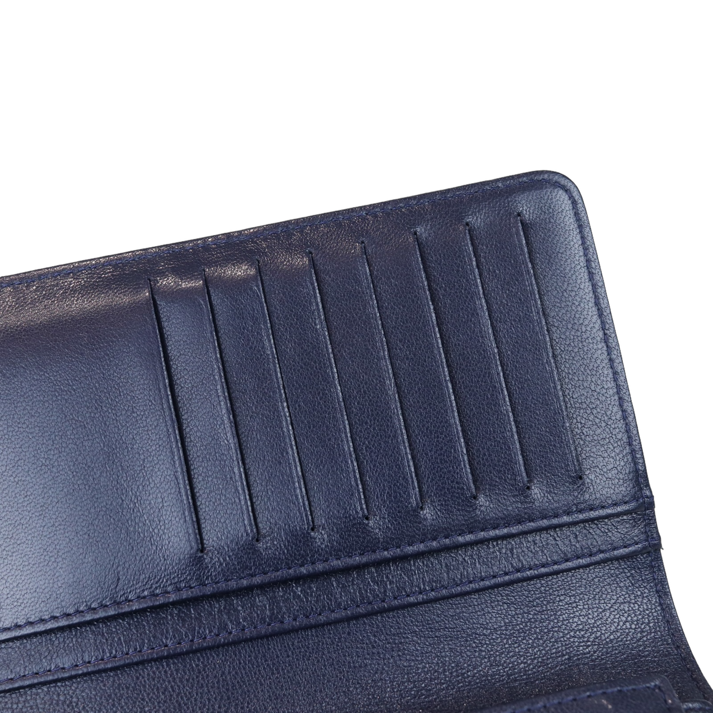 Mademoiselle Quilted Wallet Blue GHW