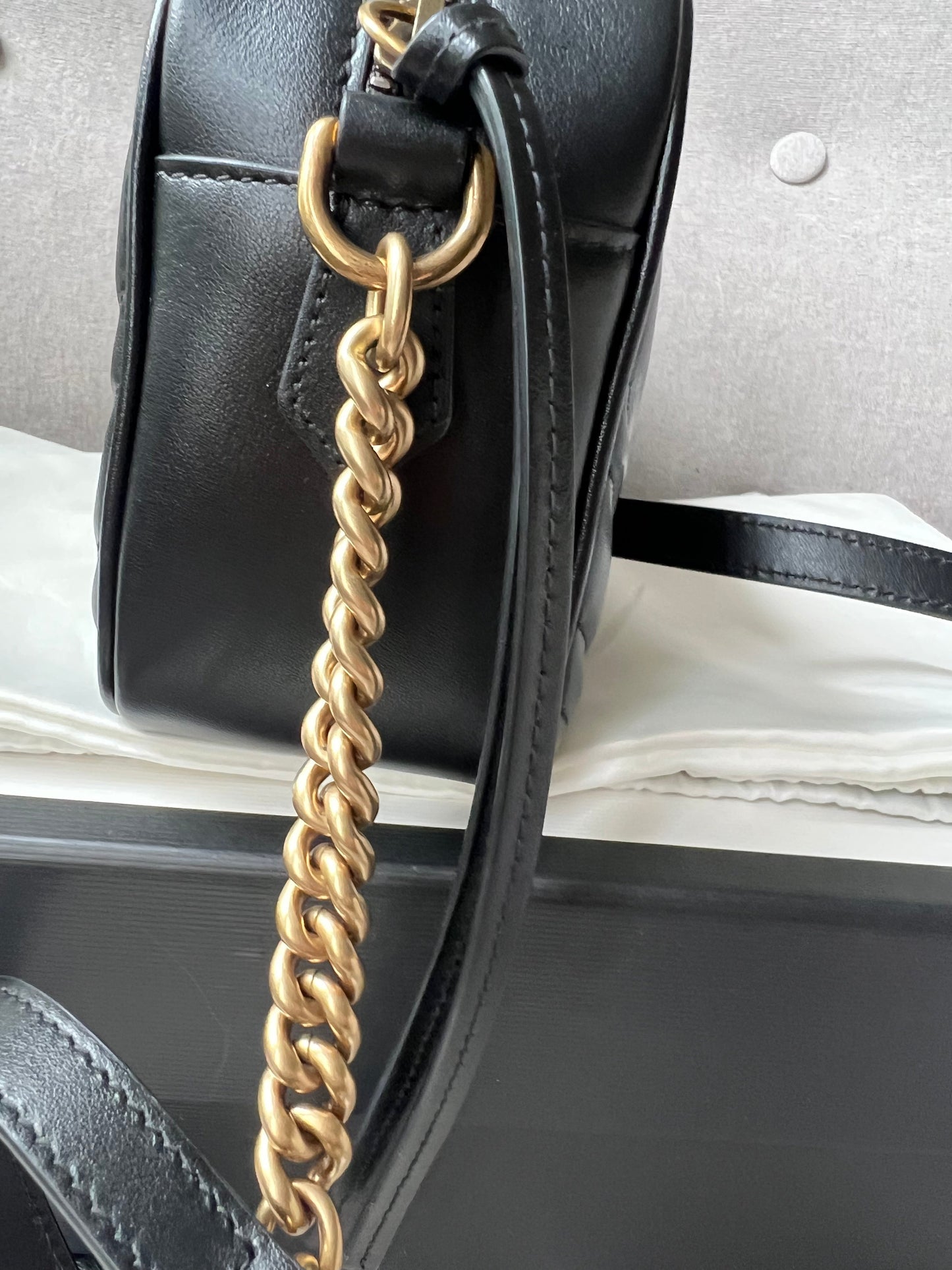 Gucci GG Black Marmont Small Shoulder Bag