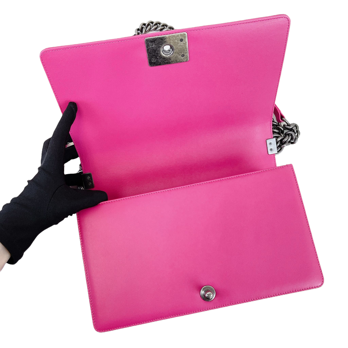 Boy Bag New Medium Lambskin Pink GHW